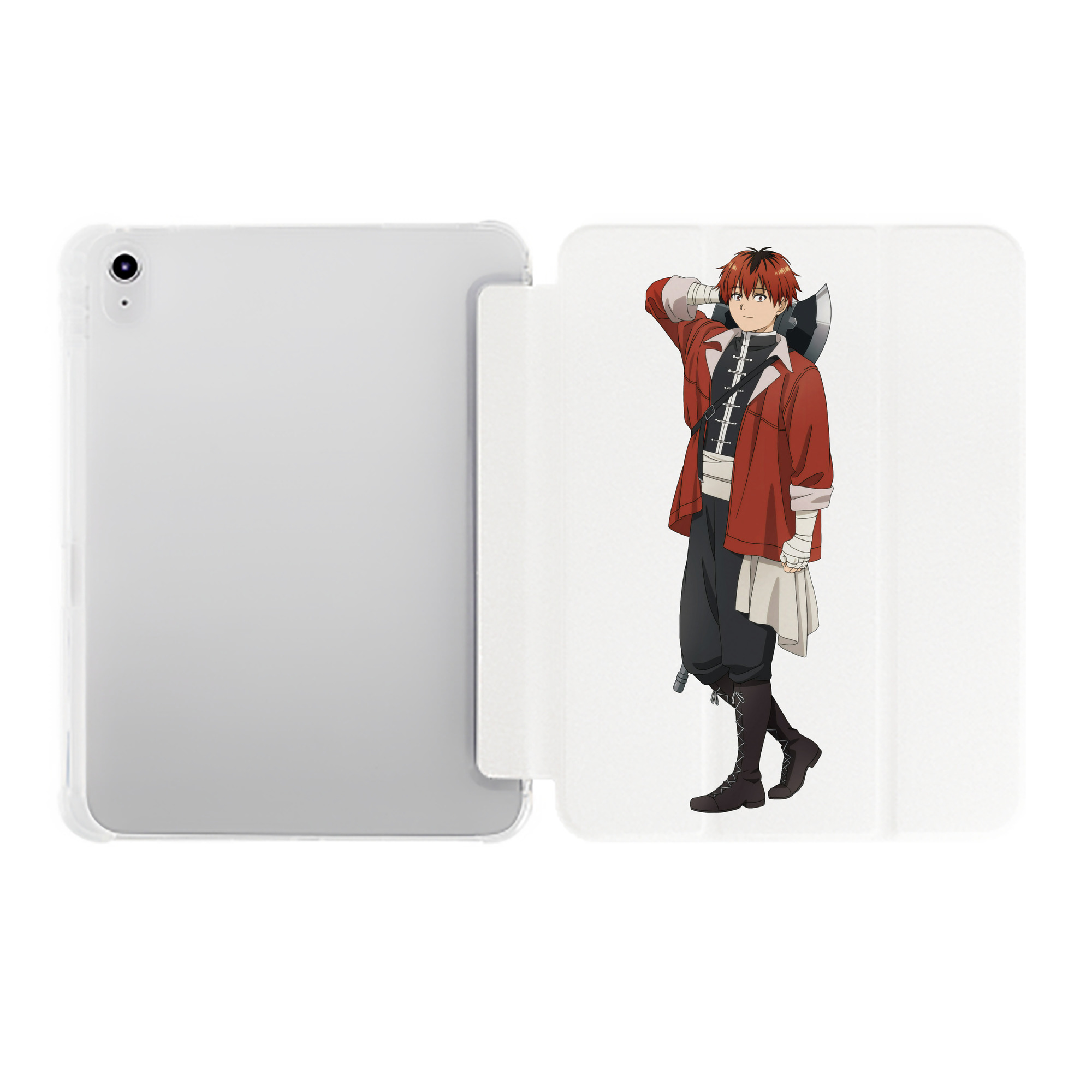（画像用） 葬送のフリーレン Frieren IPad ケース ペン収納付き 三つ折りスタンド PUレザー×シリコン 対応機種9.5/10.5/10.9インチ